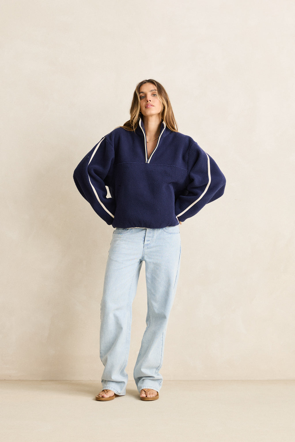 Pull Camp Half Zip Bleu Ocean Rhythm