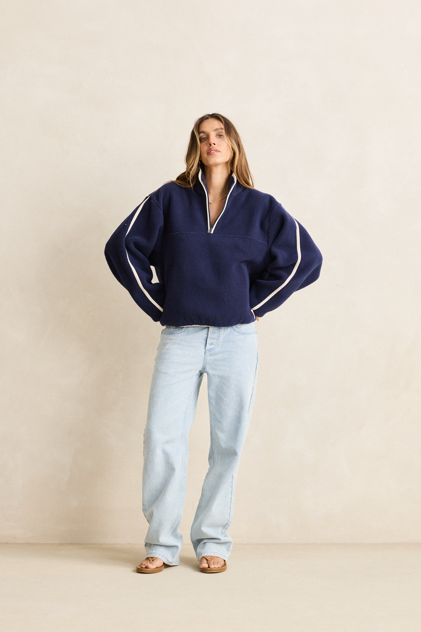 Pull Camp Half Zip Bleu Ocean Rhythm