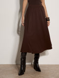 Jupe Brushed Twill Brune Apricot