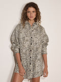 Robe Leopard Denim Apricot