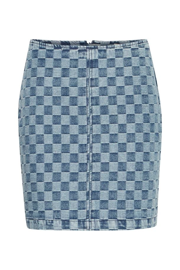 Ichi Chekie Blue Jeans Skirt