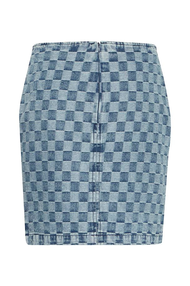 Ichi Chekie Blue Jeans Skirt