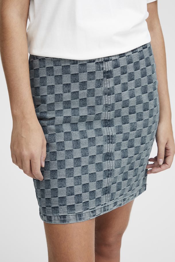 Ichi Chekie Blue Jeans Skirt