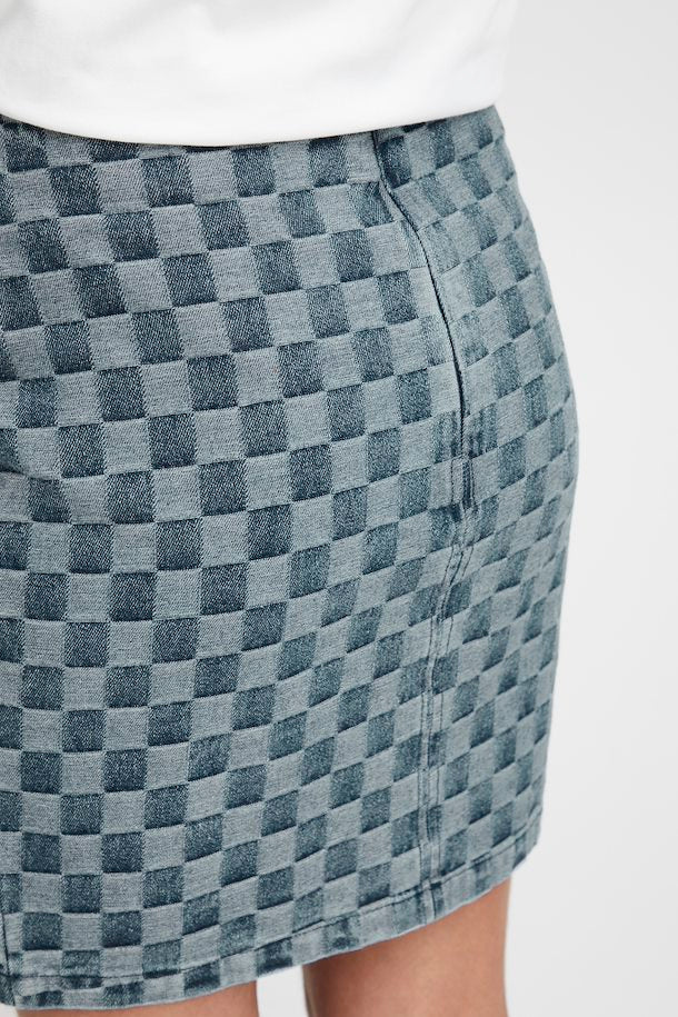 Ichi Chekie Blue Jeans Skirt
