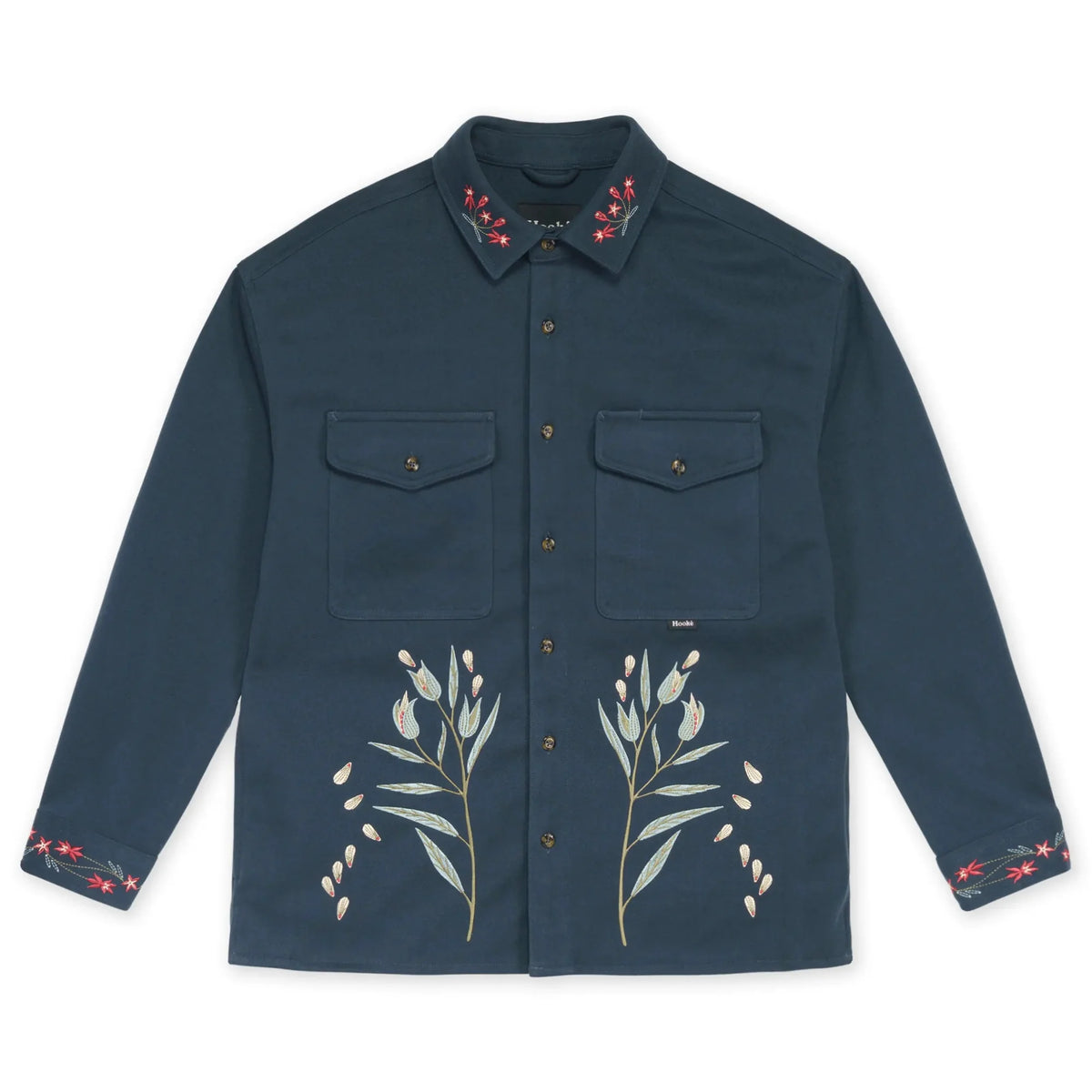 Sur-Chemise Milkweed Flannel Bleu Marine Hooké