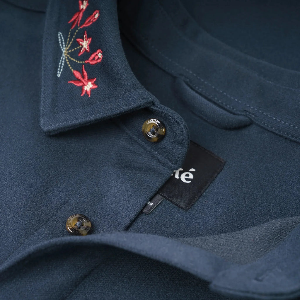 Sur-Chemise Milkweed Flannel Bleu Marine Hooké