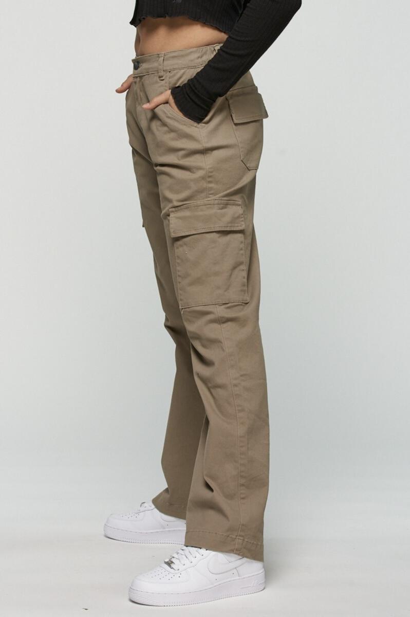 Kuwalla Tee Beige Straight Cut Cargo Pants