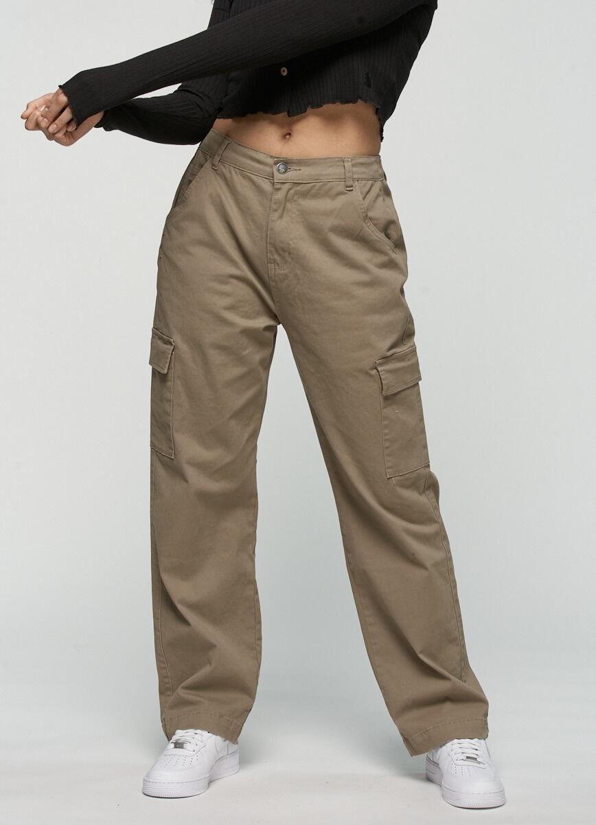 Kuwalla Tee Beige Straight Cut Cargo Pants