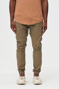 Mid-Rise Pants. Taupe Kuwalla Tee Chino Joggers