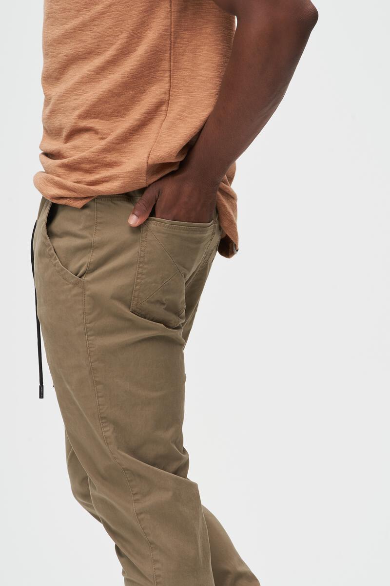 Mid-Rise Pants. Taupe Kuwalla Tee Chino Joggers