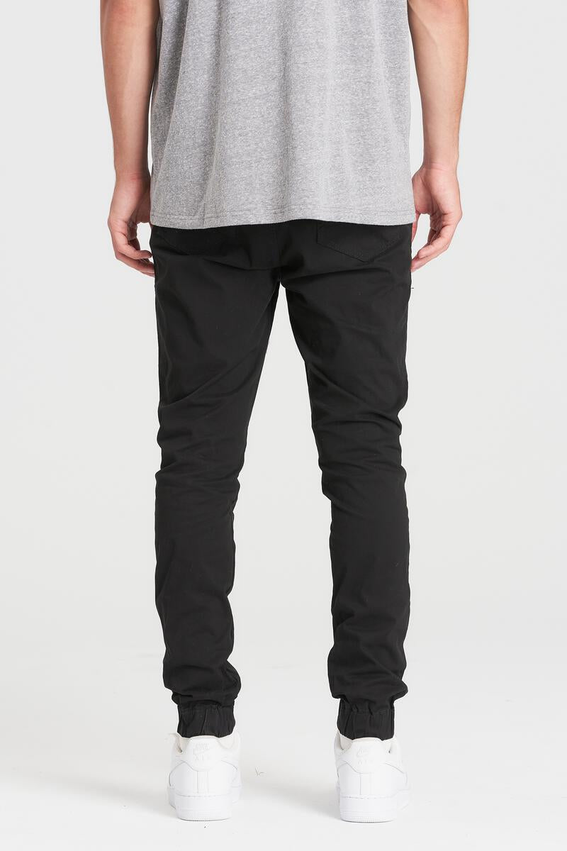 Kuwalla Tee Black Chino Jogger Mid-Rise Pants