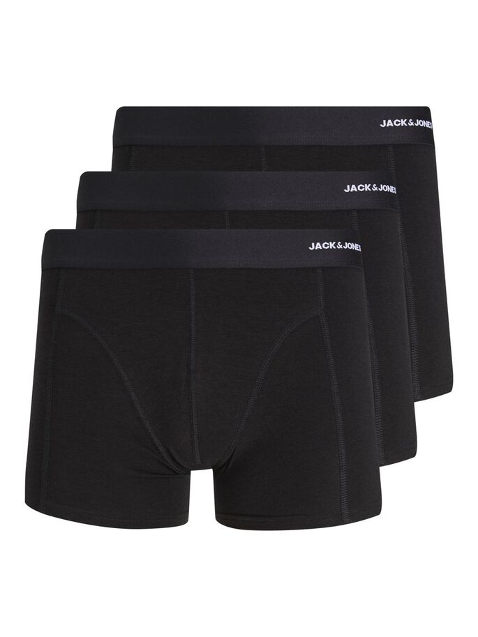 Jack & Jones Black Basic Bamboo Trunks 3 Pack