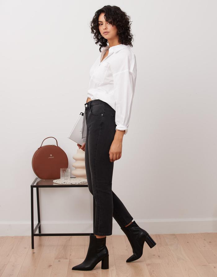 Emily Washed Black Yoga Jeans