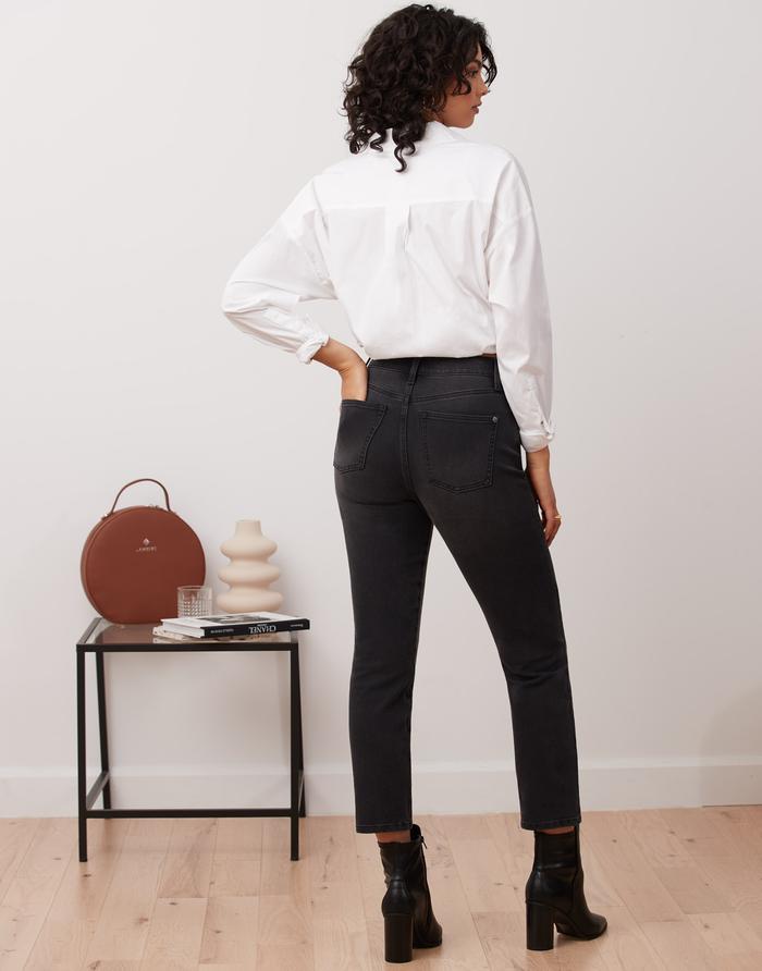 Emily Washed Black Yoga Jeans