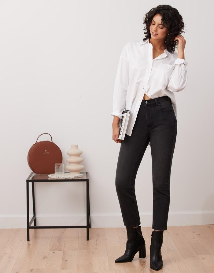 Emily Washed Black Yoga Jeans