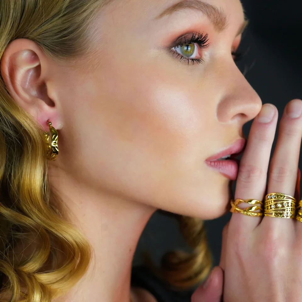 Bardello Gold Hackney Nine Earrings