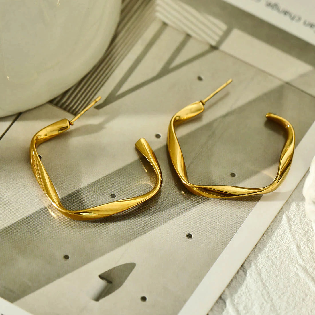 Adamma Gold Hackney Nine Earrings