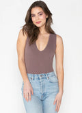 Bamboo Rib Deep V Thong Bodysuit C'est Moi