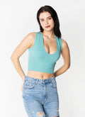 Bamboo Deep V Rib Lagoon It's Me