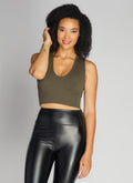 Bamboo Deep V Rib Olive C'est Moi