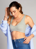 Bamboo Bralette Heather Silver C'est Moi