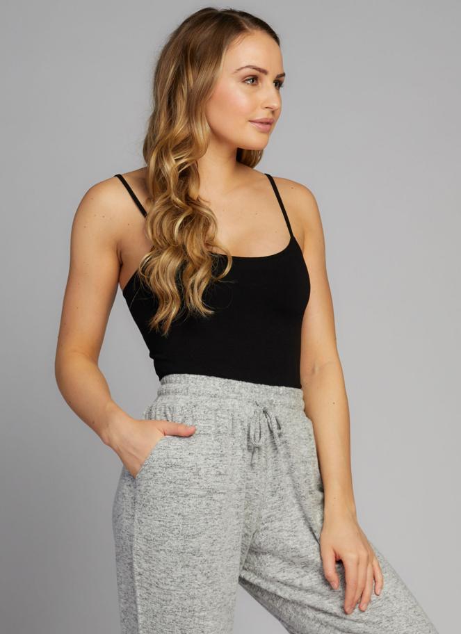 Bamboo Rib Cami Black It's Me