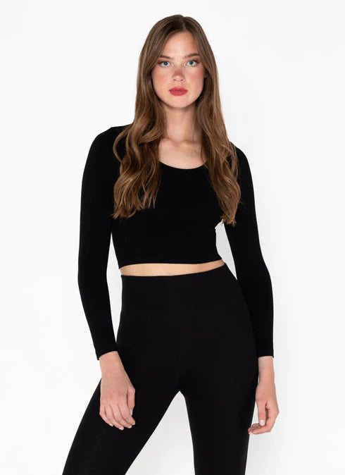 Bamboo L/S Crop Scoop C'est Moi