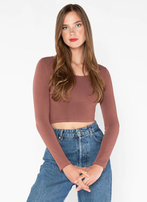 Bamboo L/S Crop Scoop C'est Moi
