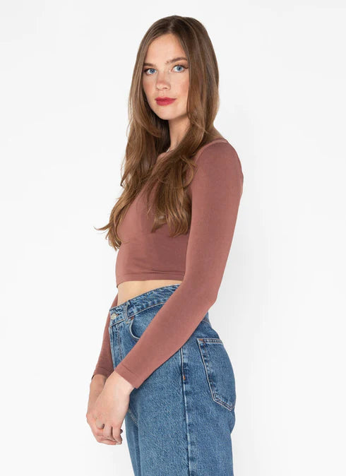 Bamboo L/S Crop Scoop C'est Moi