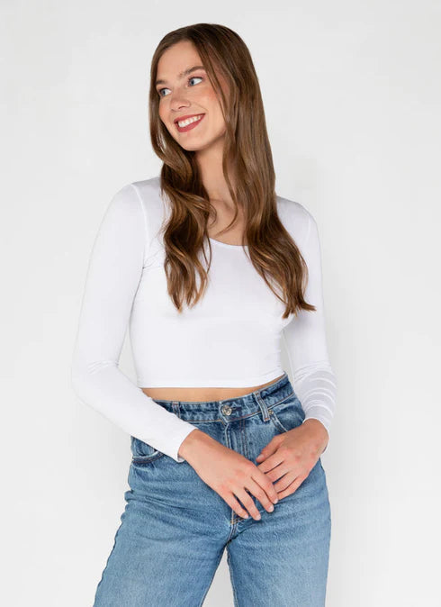 Bamboo L/S Crop Scoop C'est Moi
