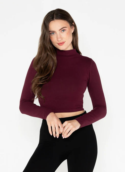 Bamboo L/S Crop Mock C'est Moij