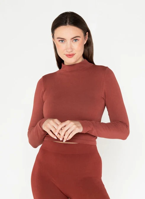 Bamboo L/S Crop Mock C'est Moij