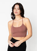 Bamboo Ribbed Cross Back Tank C'est Moi