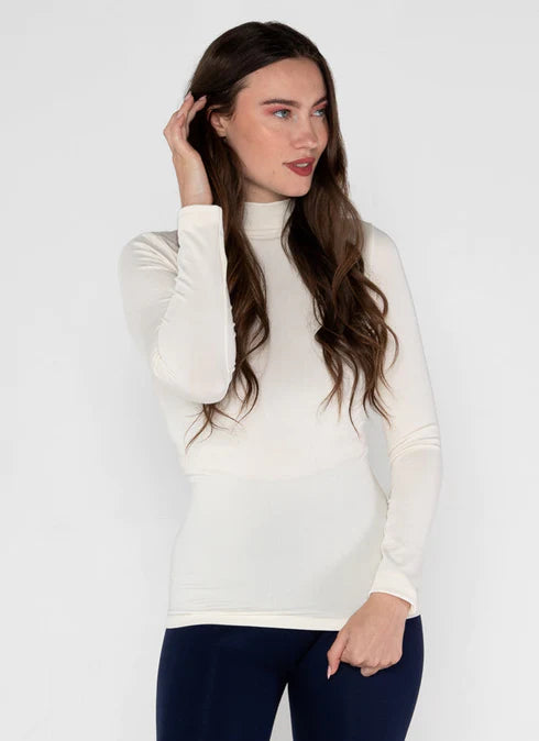 Bamboo Mock Neck Top C'est Moi