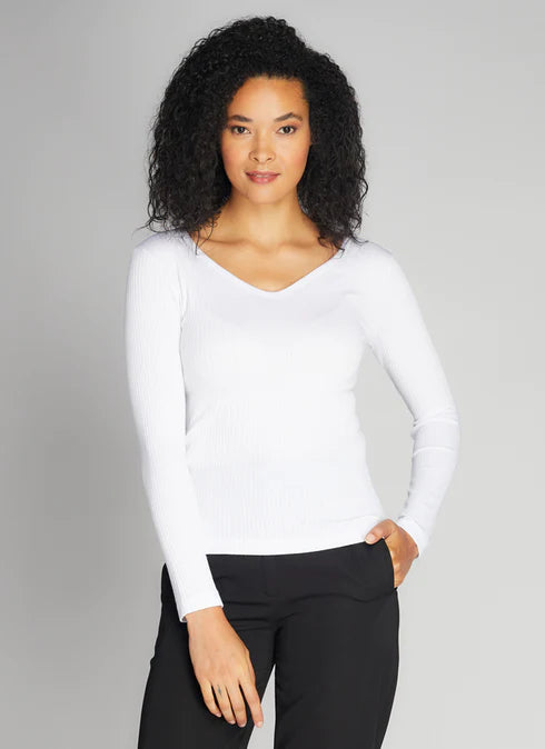 Seamless Rib V Neck C'est Moi