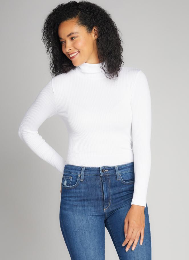 C'est Moi Seamless Rib L/S Turtleneck