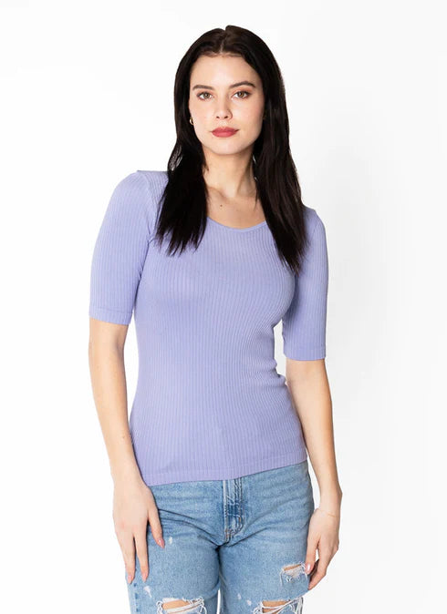 Seamless Rib S/S Crew Neck C'est Moi