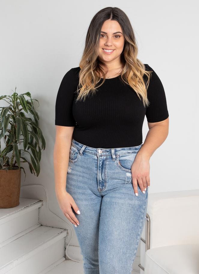 Seamless Rib S/S Crew Neck C'est Moi