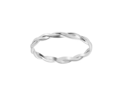 Bague Braided Argent Twenty Compass