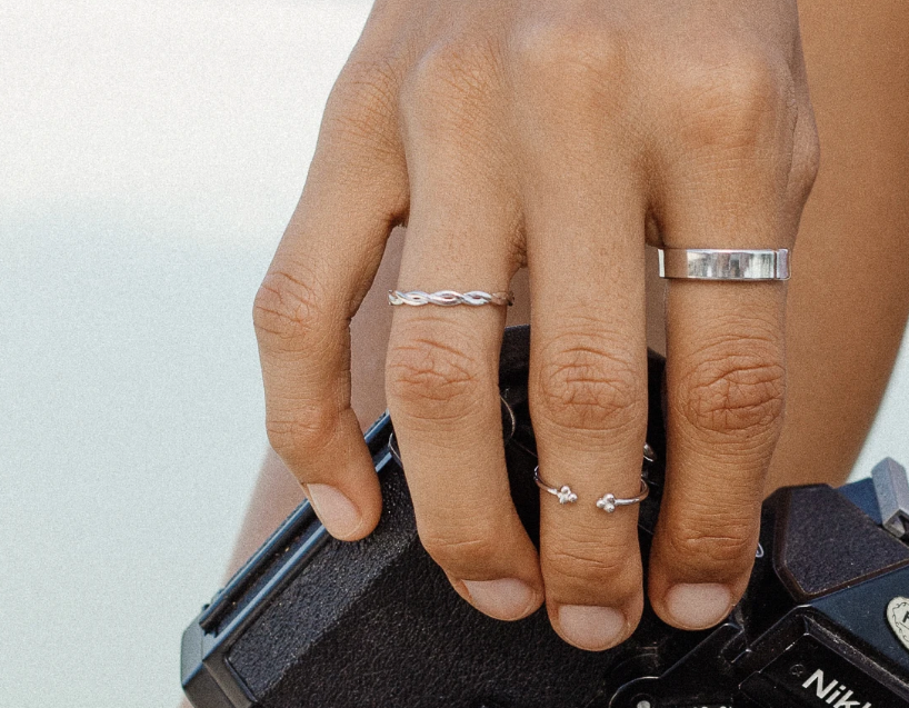Bague Braided Argent Twenty Compass