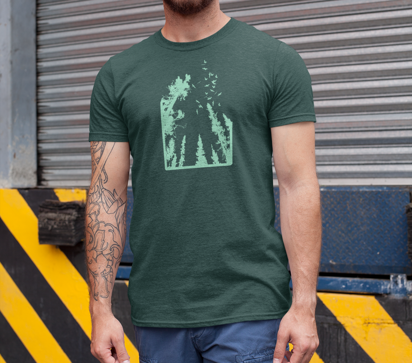 Sky Of The Woods Heather Forest Baltrakon T-Shirt