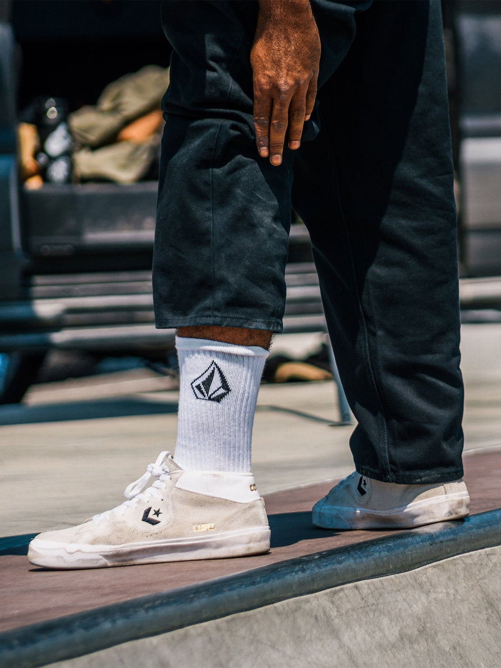 Volcom 3 Pack Full Stone Socks White