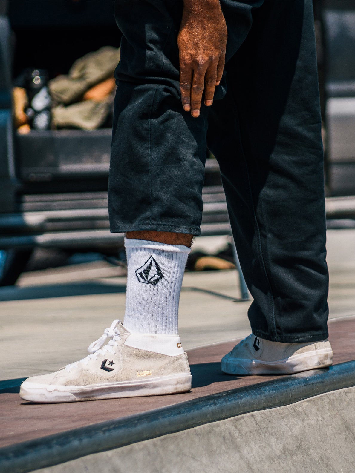 Volcom 3 Pack Full Stone Socks White