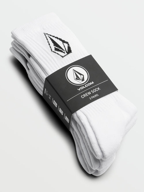Bas Full Stone 3 Pack Blanc Volcom