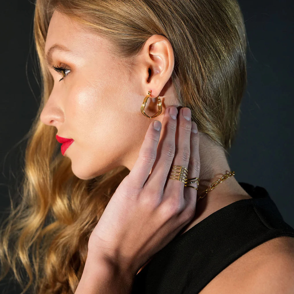 Giza Gold Hackney Nine Earrings