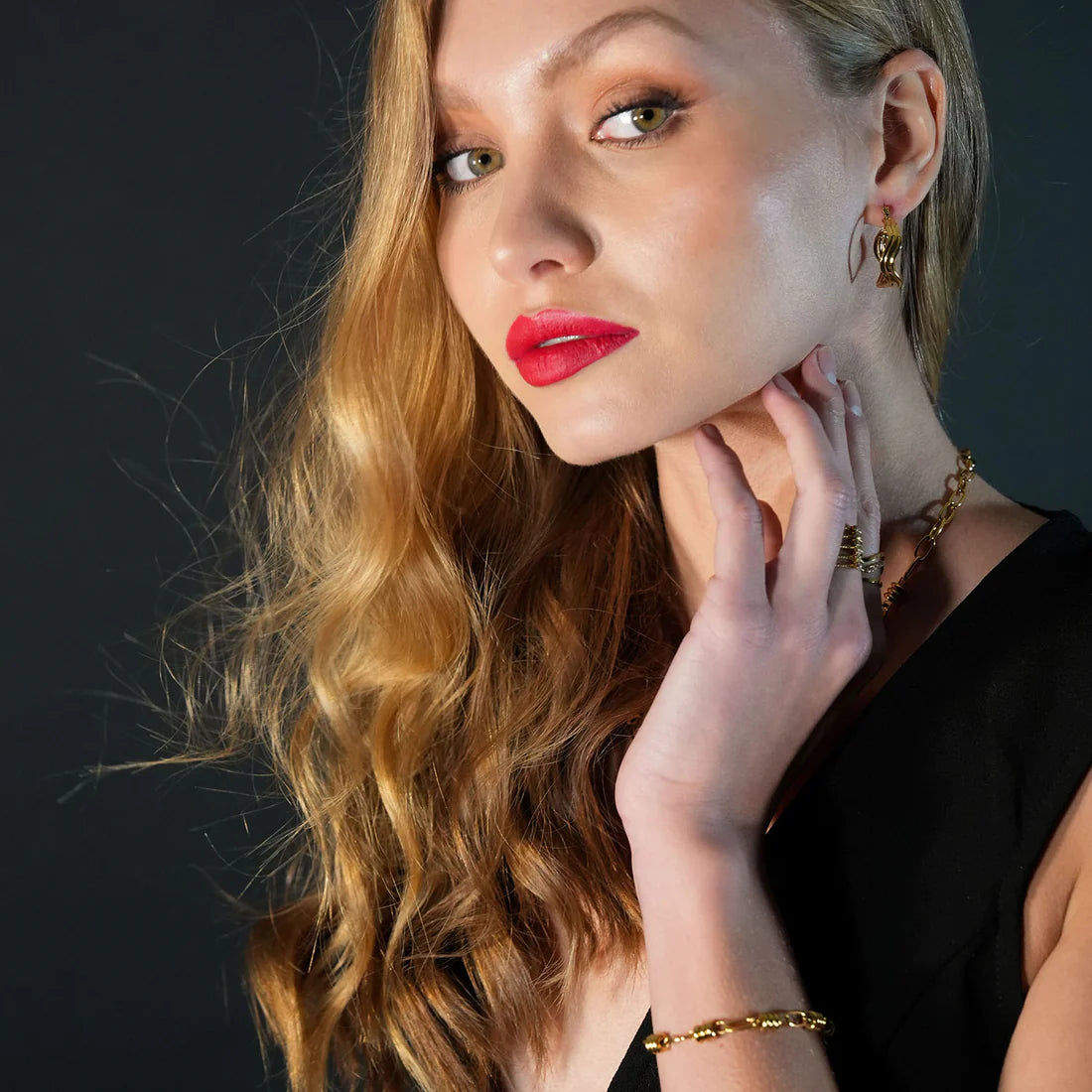 Giza Gold Hackney Nine Earrings