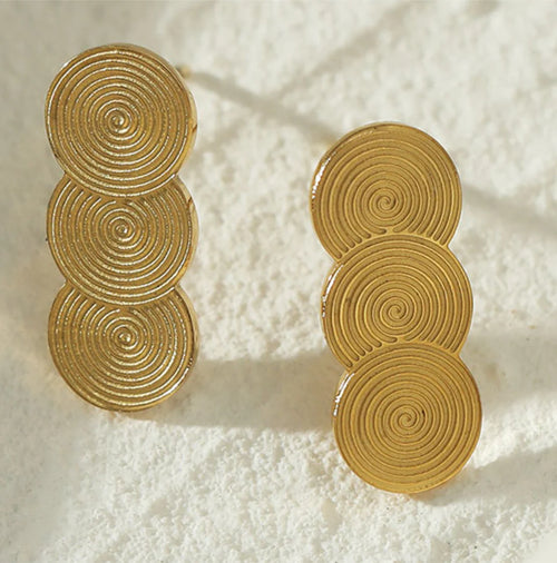 Hazel Gold Hackney Nine Earrings
