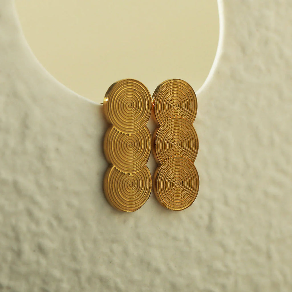 Hazel Gold Hackney Nine Earrings
