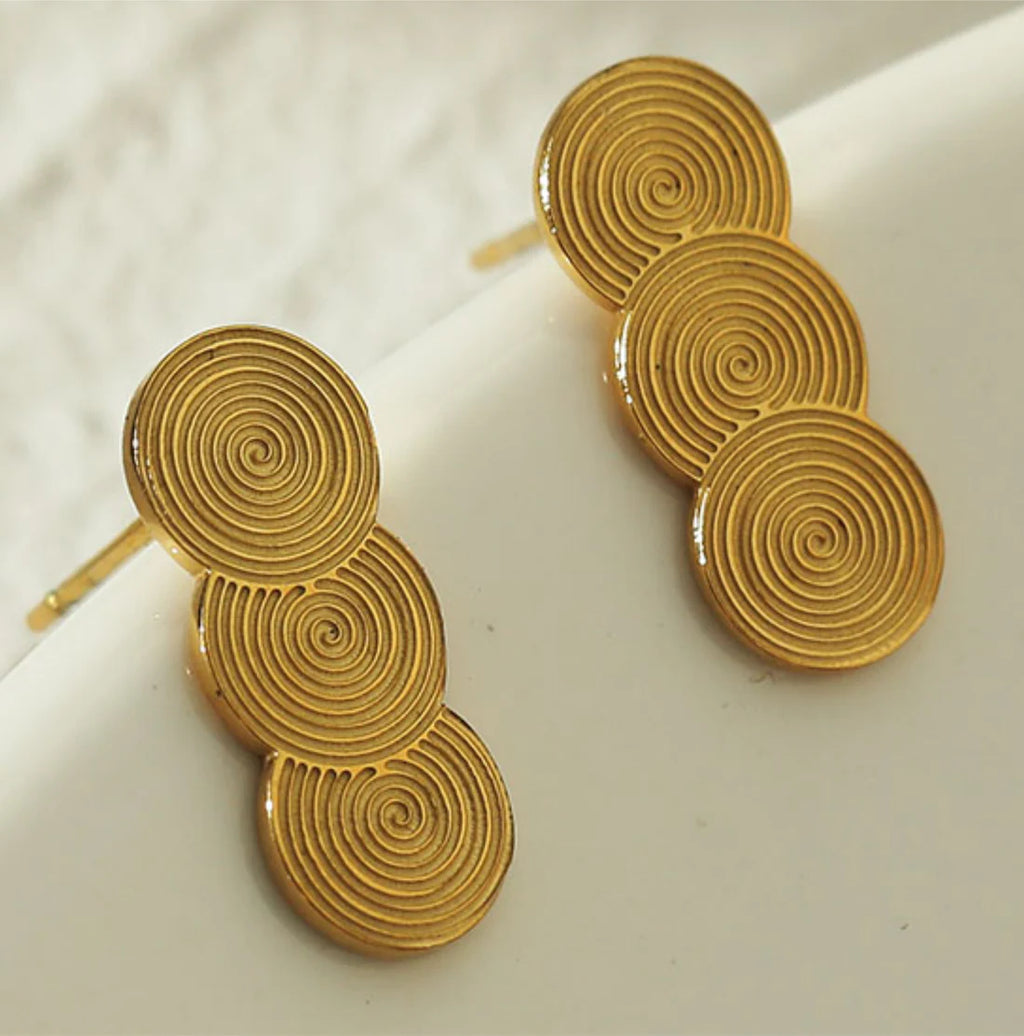 Hazel Gold Hackney Nine Earrings