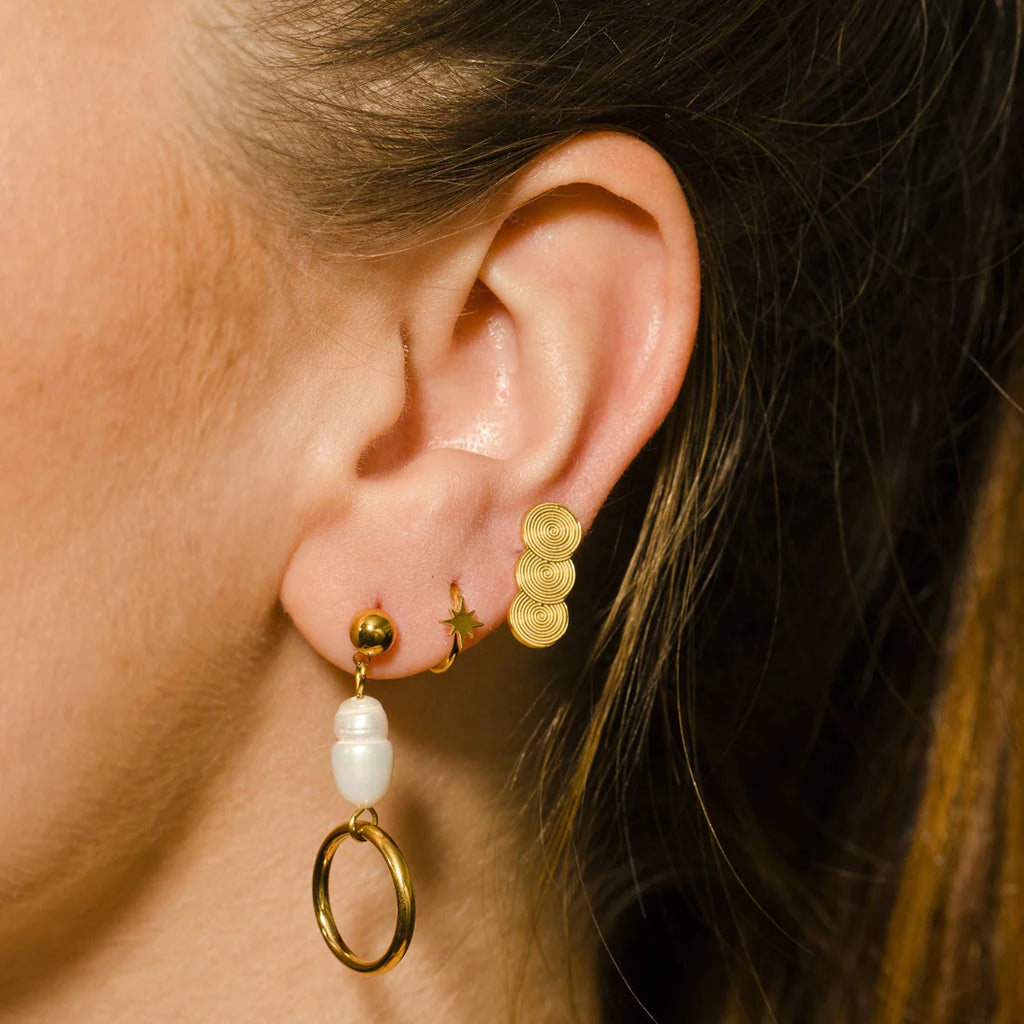 Hazel Gold Hackney Nine Earrings